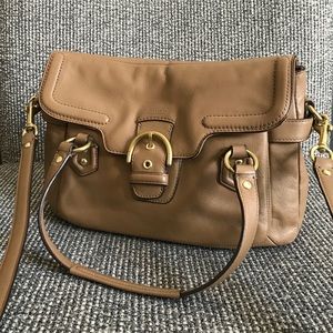 Coach Campbell Flap Leather Satchell